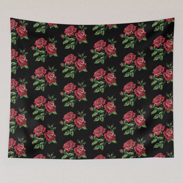 Item preview, Red Rose Embroidery designed and sold by AlchemyColor.