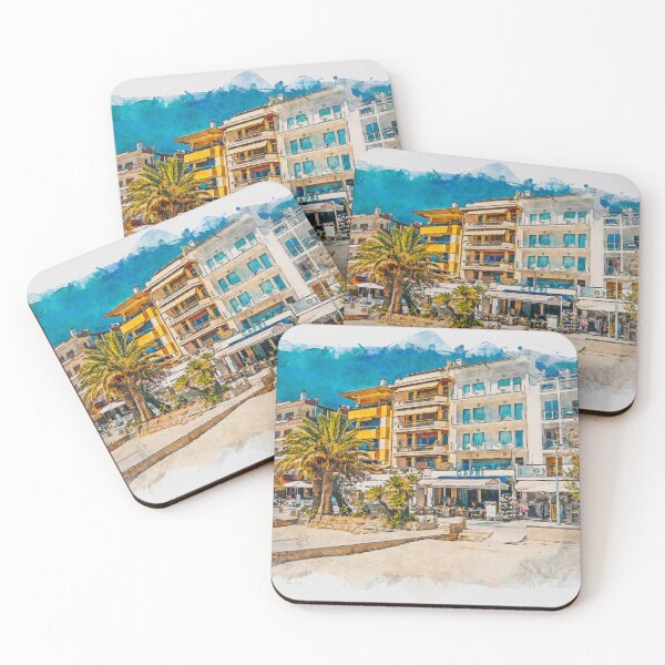 Item preview, Puerto Pollensa Mallorca Watercolour Effect designed and sold by GG WALL ART.