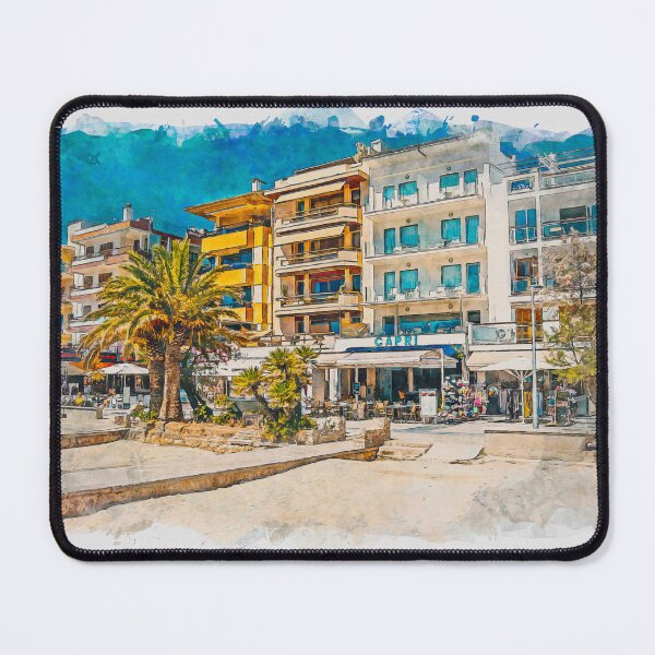 Item preview, Puerto Pollensa Mallorca Watercolour Effect designed and sold by GG WALL ART.