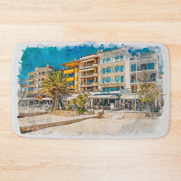 Item preview, Puerto Pollensa Mallorca Watercolour Effect designed and sold by GG WALL ART.