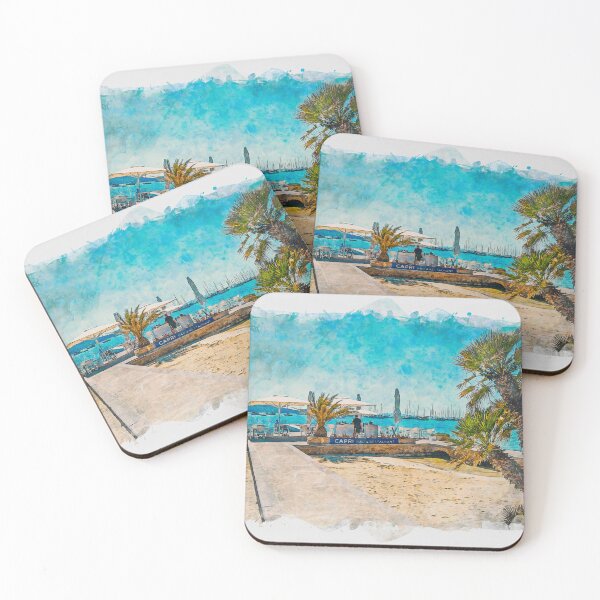 Item preview, Puerto Pollensa Mallorca Watercolour Effect designed and sold by GG WALL ART.