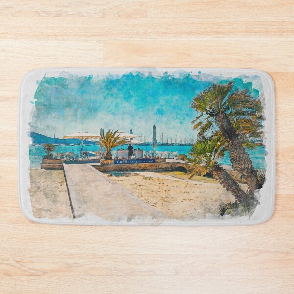 Item preview, Puerto Pollensa Mallorca Watercolour Effect designed and sold by GG WALL ART.