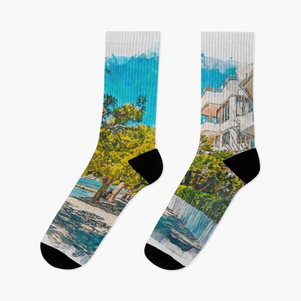 Item preview, Puerto Pollensa Mallorca Watercolour Effect designed and sold by GG WALL ART.