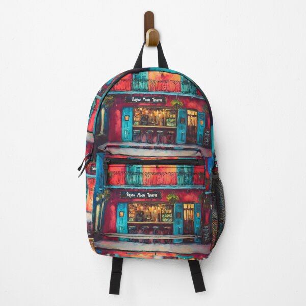 Item preview, New Orleans Nightlife Awaits - A Colorful Tavern of Warmth and Celebration Abstract Digital AI Art designed and sold by OlfactoART Studio.