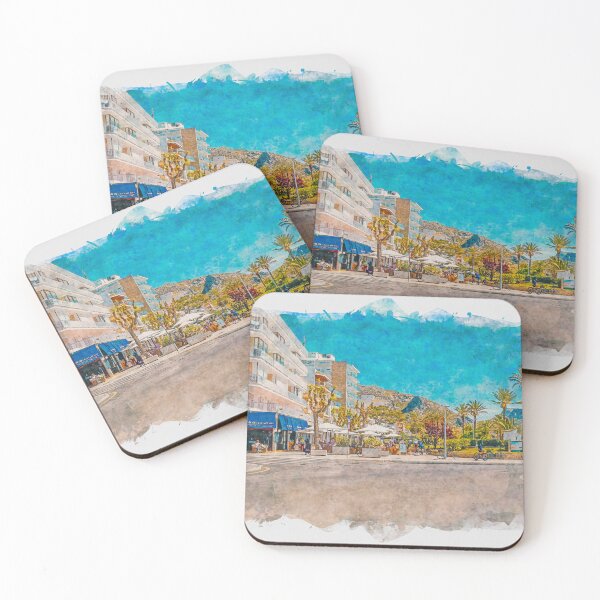 Item preview, Puerto Pollensa Mallorca Watercolour Effect designed and sold by GG WALL ART.