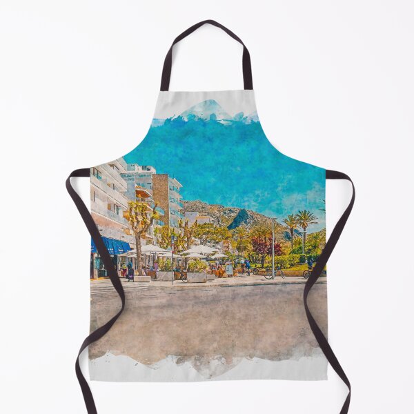 Item preview, Puerto Pollensa Mallorca Watercolour Effect designed and sold by GG WALL ART.
