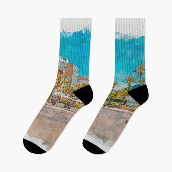 Item preview, Puerto Pollensa Mallorca Watercolour Effect designed and sold by GG WALL ART.