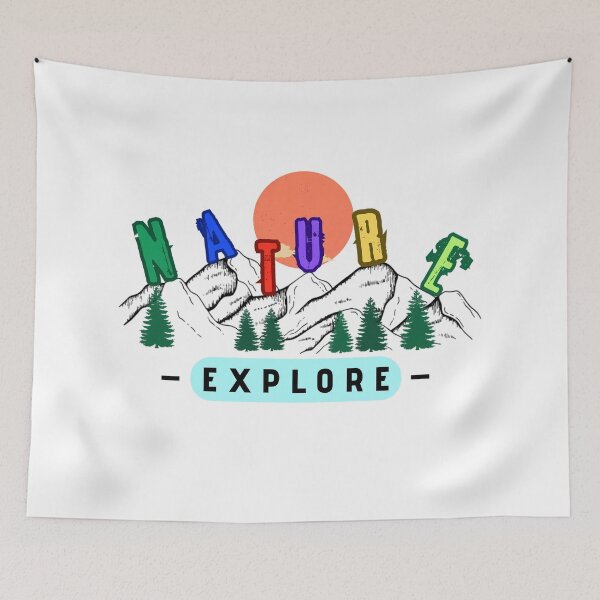 Item preview, Explore Mountain Nature Colourful Illustration for Outdoor Lovers designed and sold by ExploreAura Studio.