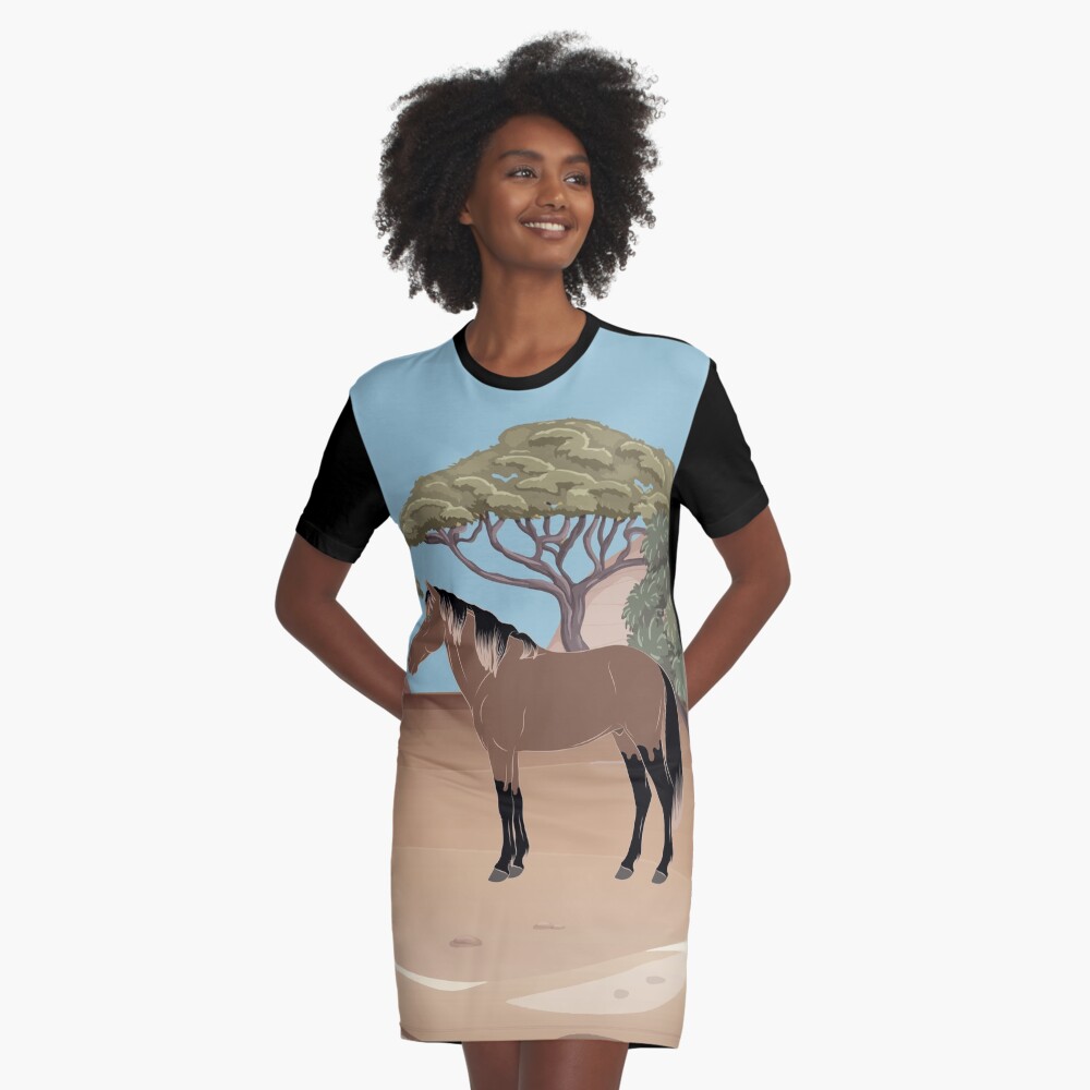 Aperçu de l'œuvre Robe t-shirt créée et vendue par WebEquitation.