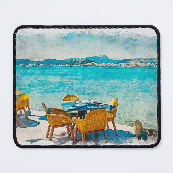Item preview, Puerto Pollensa Mallorca Watercolour Effect designed and sold by GG WALL ART.