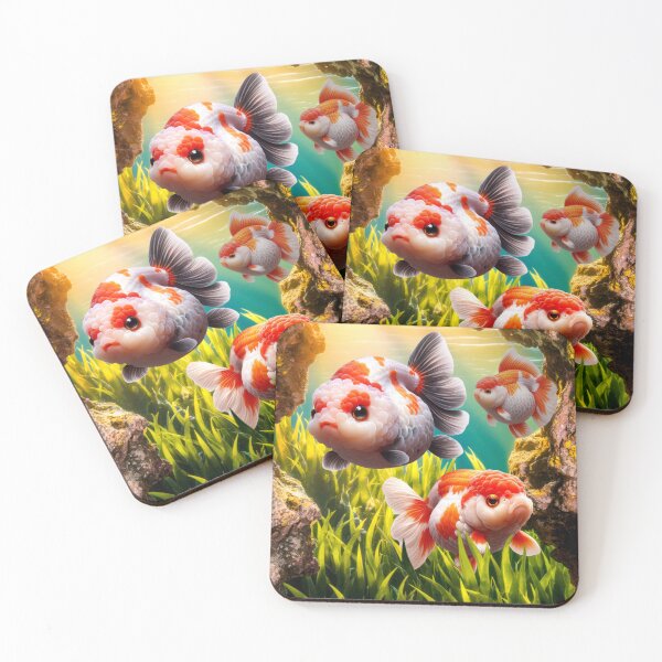 Item preview, Ranchu Goldfish Oranda Goldfish Aquarium Fish Tank Wall Art  designed and sold by Aquarium Eclipse.