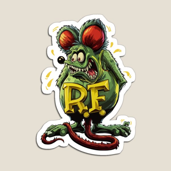 Vista previa del artículo con la obra «Rat Fink Horror Monstruo enojado Hod Rod RatFink verde Dibujos animados», diseñado y vendido por SEKAIHUNTER.