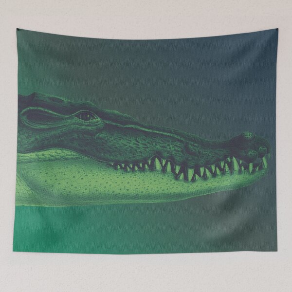 Item preview, Reptilian Focus - Halftone Crocodile designed and sold by InnerCitadel.