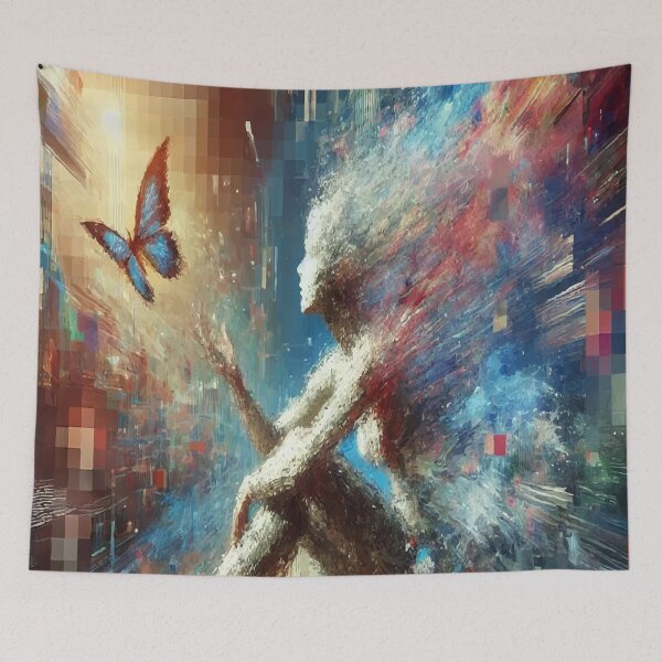 Item preview, Pixelated Awakening: The Glitch of Consciousness designed and sold by AbstractAnom.