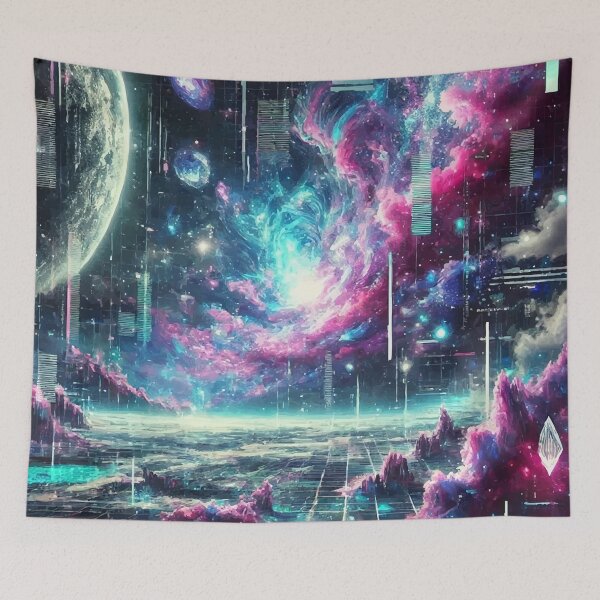 Artikelvorschau, Celestial Glitch: Der digitale Kosmos entworfen und verkauft von AbstractAnom.