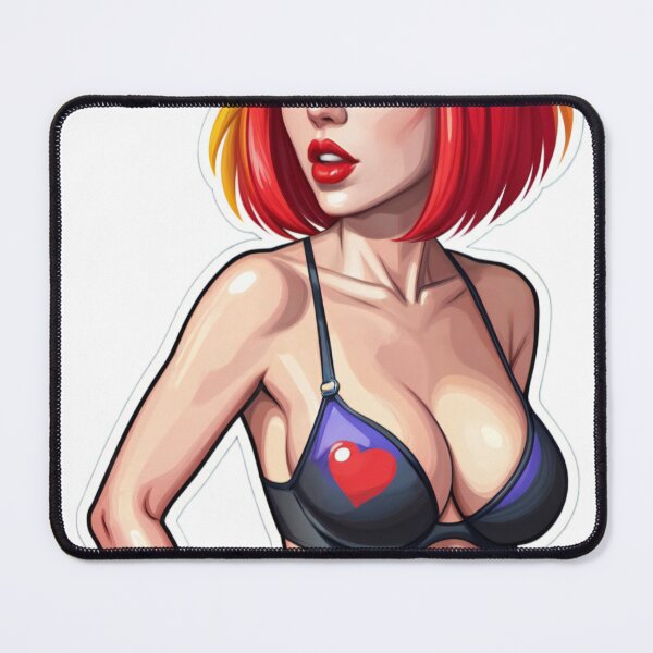Item preview, Digital Illustration of Woman with Red Hair and Black Bikini designed and sold by Creative88Art.
