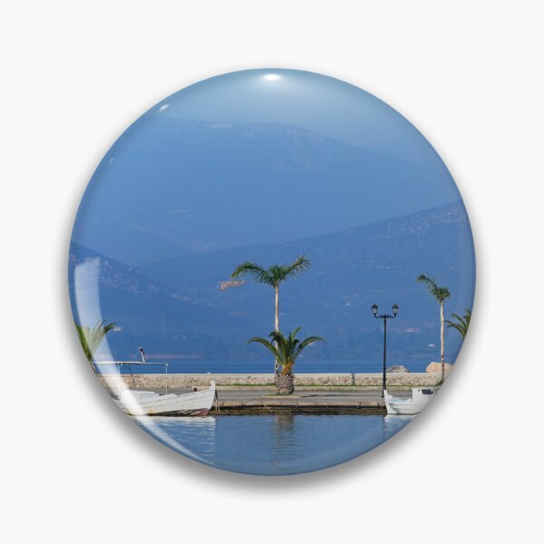Item preview, Small white fishing boats in the harbor,summertime, Nafplio, Greece designed and sold by goceris.