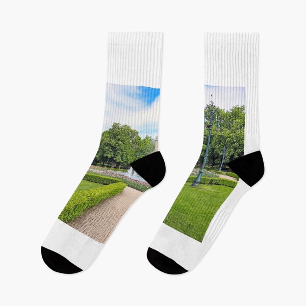 Item preview, Park with fountain in Eger, Hungary,spring season designed and sold by goceris.