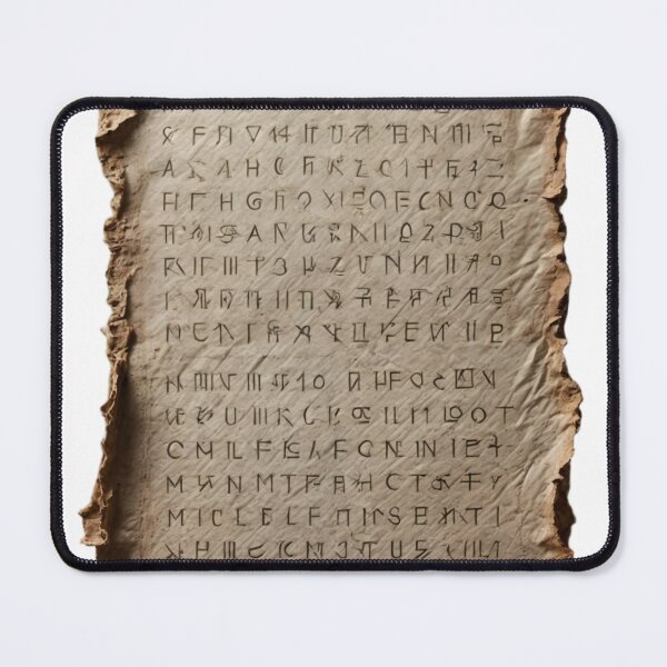 Item preview, Aged Rolled Parchment Scroll with Cryptic Symbols and Wooden Rods designed and sold by Creative88Art.