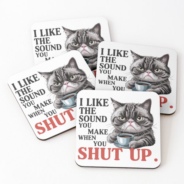 Item preview, Grumpy Cat Coffee Sarcasm - Funny Cat Quote designed and sold by Aredbox.