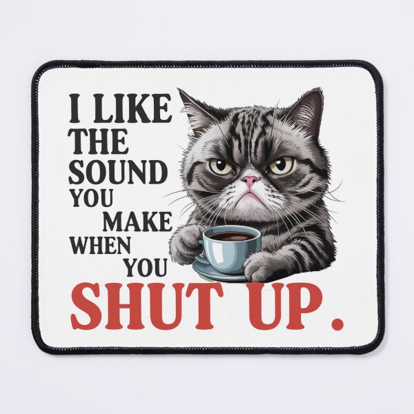 Item preview, Grumpy Cat Coffee Sarcasm - Funny Cat Quote designed and sold by Aredbox.