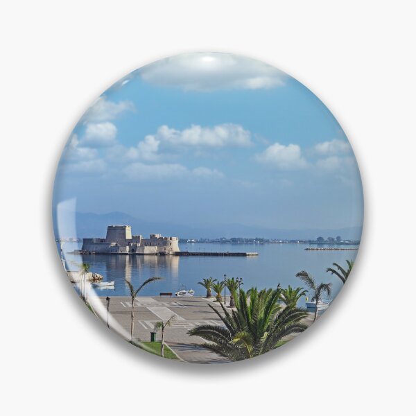 Item preview, Bourtzi water fortress and port in Nafplio, Peloponnese, Greece,summer season designed and sold by goceris.