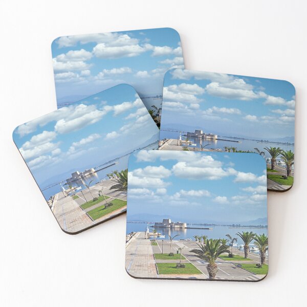 Item preview, Bourtzi water fortress and port in Nafplio, Peloponnese, Greece,summer season designed and sold by goceris.