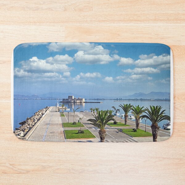 Item preview, Bourtzi water fortress and port in Nafplio, Peloponnese, Greece,summer season designed and sold by goceris.