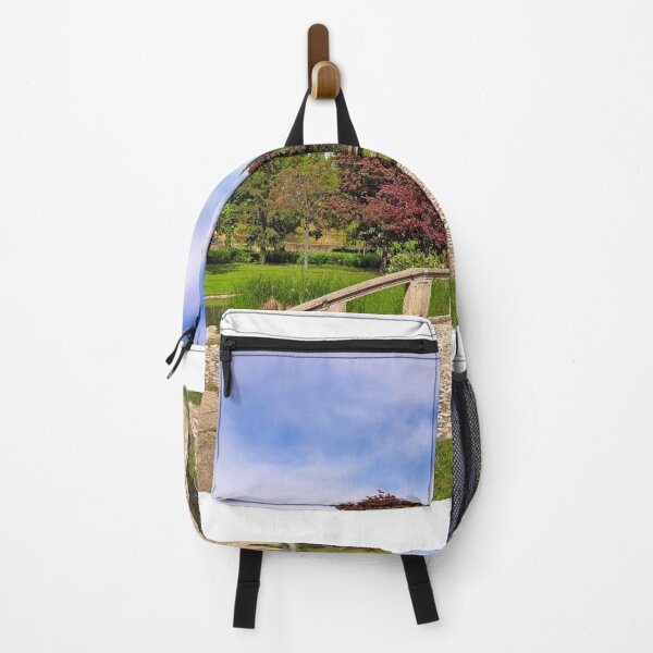 Item preview, A small stone bridge over the pond in the park,spring season,Eger,Hungary designed and sold by goceris.