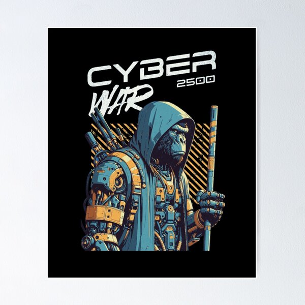 Artikel-Vorschau von „Cyber War“ – Futuristisches, digitales Kriegsführungs- und Hacking-inspiriertes Tech-Design, designt und verkauft von Colorful-Garden.