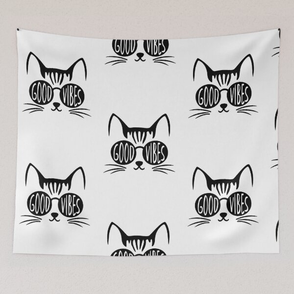 Item preview, Good Vibes cat designed and sold by Conscis Arts.