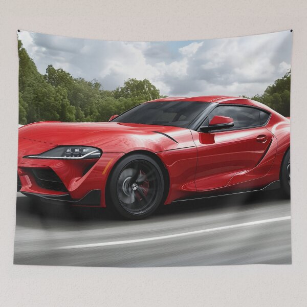 Item preview, Red Toyota Supra Poster – The Ultimate JDM Legend VI designed and sold by AutoPopStudio.