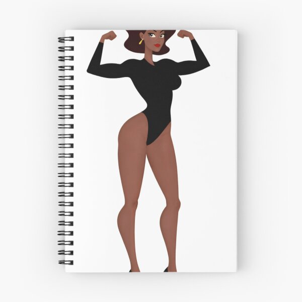 Item preview, Stylized Illustration of a Woman in a Power Pose on Black Background designed and sold by Creative88Art.