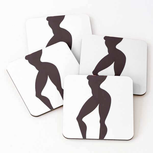 Item preview, Illustration of a Woman in Black Bodysuit and Red High Heels on Black designed and sold by Creative88Art.