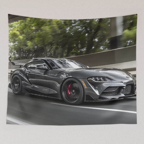 Item preview, Gunmetal Grey Toyota Supra Poster – A Timeless JDM Icon II designed and sold by AutoPopStudio.