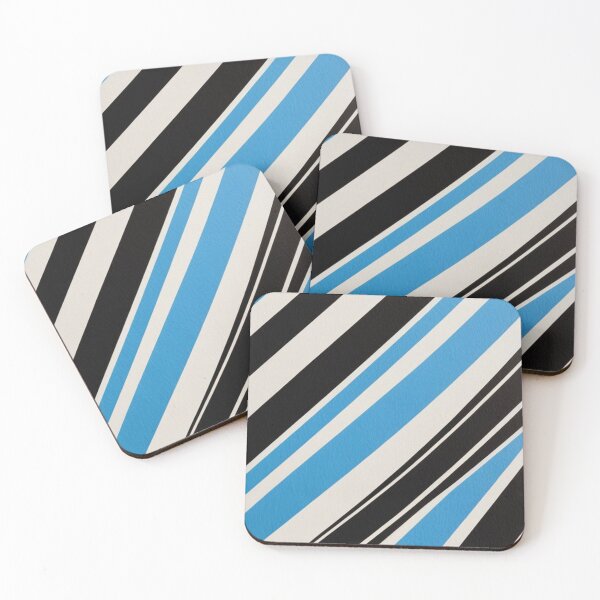 Item preview, pattern in black, white and blue designed and sold by blackwhiteblue.