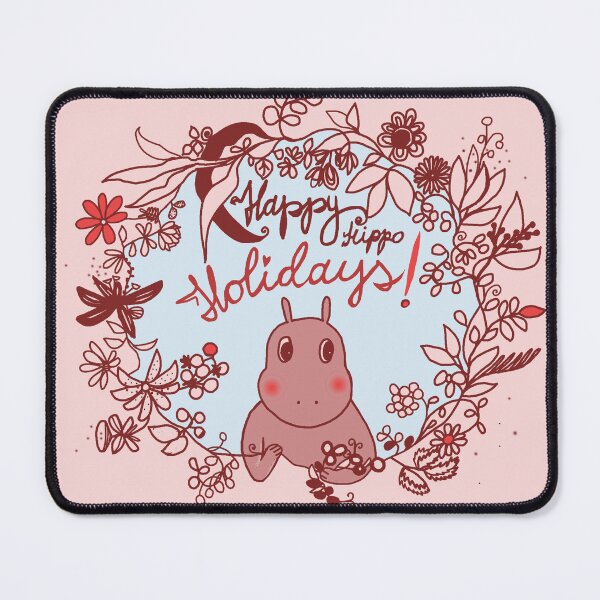 Item preview, Happy Hippo Holidays (with blue sky) designed and sold by Marianna Tankelevich.