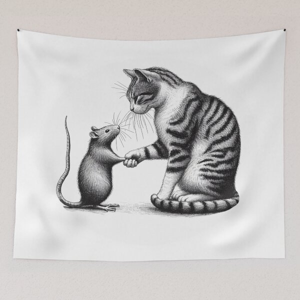 Item preview, Cat and Mouse Peace designed and sold by Tenpaces.