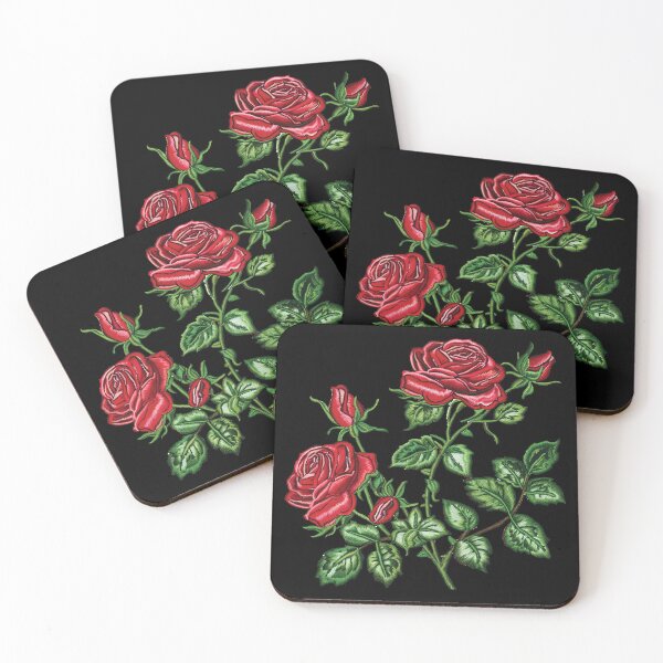 Item preview, Red Rose Embroidery designed and sold by AlchemyColor.