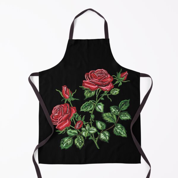 Item preview, Red Rose Embroidery designed and sold by AlchemyColor.