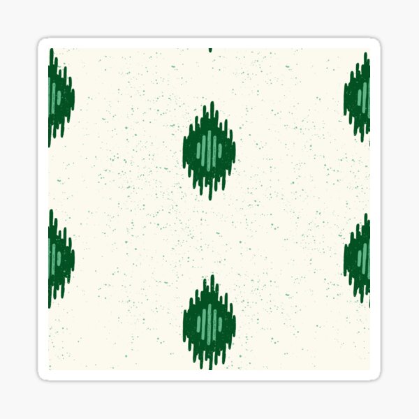 Item preview, Ikat green dots speckles Boho hand drawn tribal style, ibiza theme designed and sold by Everbloom pattern design.