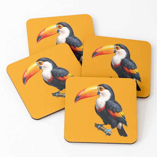 Item preview, Tucan on branch - color illustration designed and sold by AD-Digital-Art.