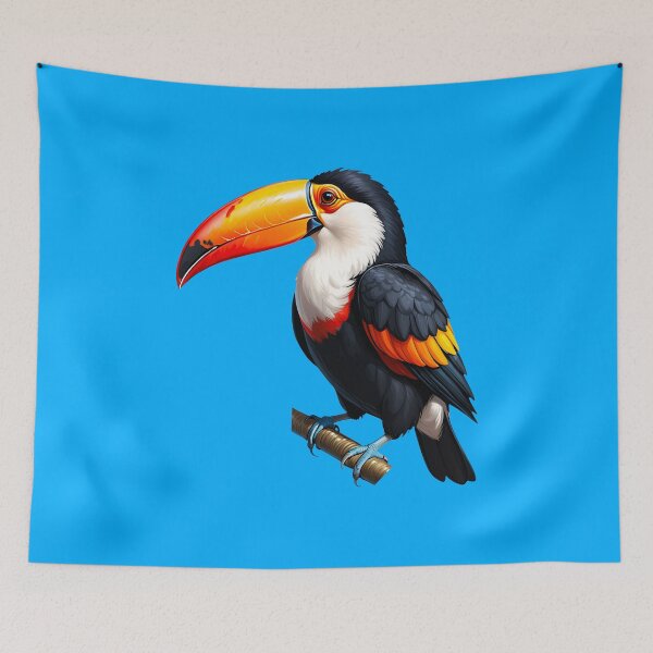 Item preview, Tucan on branch - color illustration designed and sold by AD-Digital-Art.