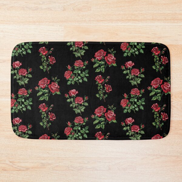 Item preview, Red Rose Embroidery Seamless Pattern designed and sold by AlchemyColor.