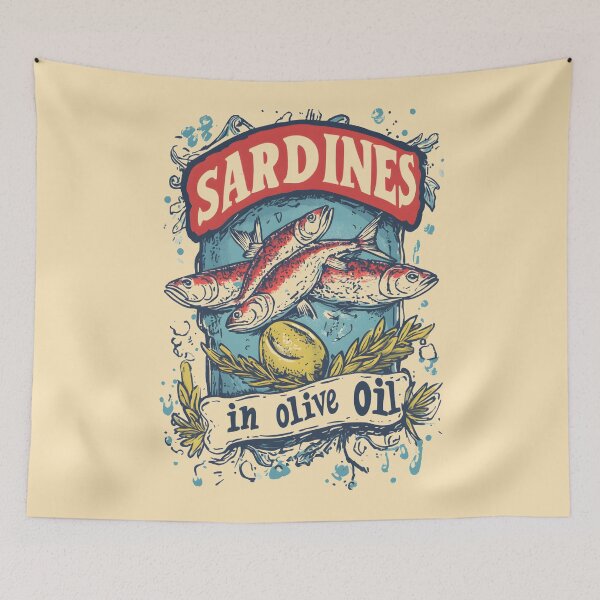 Item preview, A Vintage Poster - Sardines in olive oil designed and sold by GoodOldVintage.