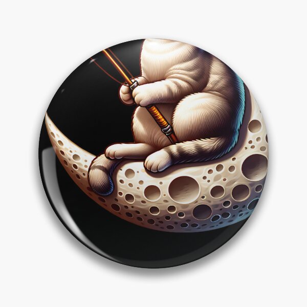 Item preview, Cat Fishing on the Moon designed and sold by ReneMM.