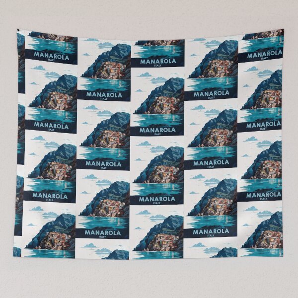 Item preview, Manarola Italy travel poster  designed and sold by TerradVents.