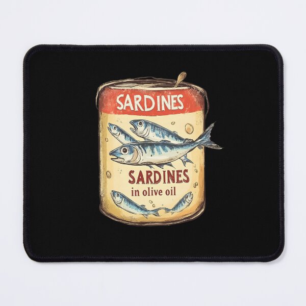 Item preview, A Vintage Poster - Sardines in olive oil designed and sold by GoodOldVintage.