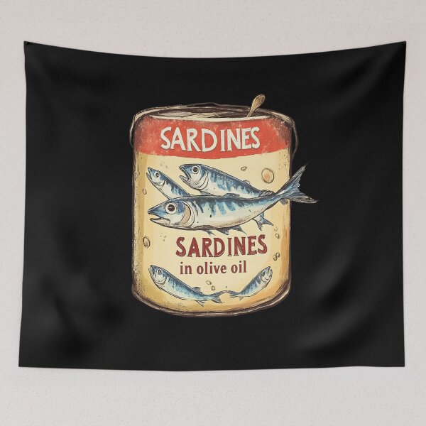 Item preview, A Vintage Poster - Sardines in olive oil designed and sold by GoodOldVintage.