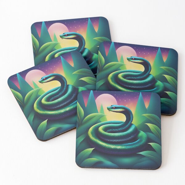 Item preview, Mystical Jungle Snake – Vibrant Fantasy Reptile Art designed and sold by Art Garden.